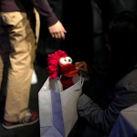 Rehana Mirza, with puppet by Spica Wobbe Rehana Mirza with puppet by Spica Wobbe